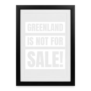 Greenland Is Not For Sale Shirt - Framed poster (27 × 37 cm) - black - Front