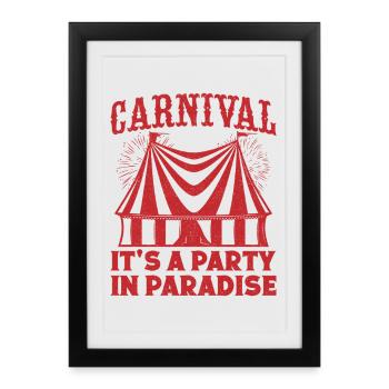 Carnival Party In Paradise Circus Performer Gifts - Framed poster (27 × 37 cm) - black - Front