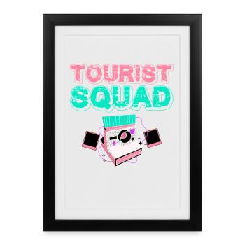 Voyageurs et Appareils photo de voyage court de Travelers dans le monde - Affiche encadrée (27 × 37 cm) - noir - Devant