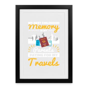 Travel Childhood Equipment for Explorers - Framed poster (27 × 37 cm) - black - Front
