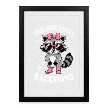 Paroles sur les ratons laveurs Blague sur les ratons laveurs Cadeau des ratons laveurs - Affiche encadrée (27 × 37 cm) - noir - Devant