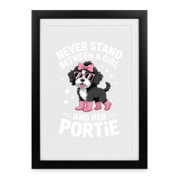 Portuguese Water Dog Sayings Funny Gift - Framed poster (27 × 37 cm) - black - Front