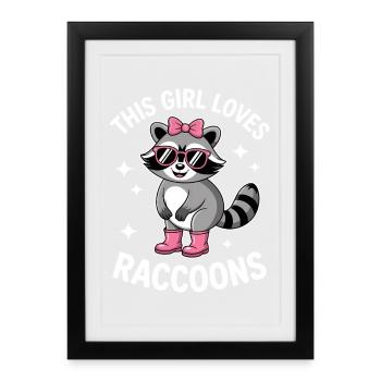 Paroles sur les ratons laveurs Blague sur les ratons laveurs Cadeau des ratons laveurs - Affiche encadrée (27 × 37 cm) - noir - Devant