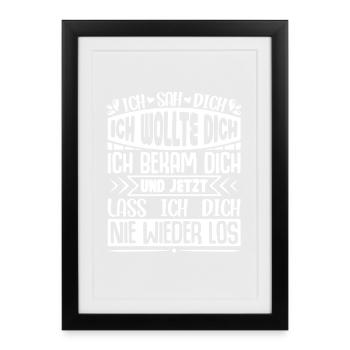 Je t’ai vu, je t’ai voulu, je t’ai eu - Affiche encadrée (27 × 37 cm) - noir - Devant