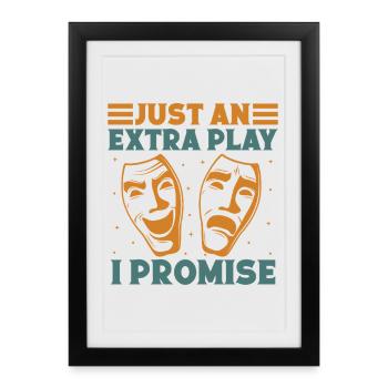 Théâtre musical : juste une pièce supplémentaire Conception de théâtre - Affiche encadrée (27 × 37 cm) - noir - Devant