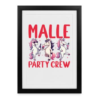 Équipage de la Fête Malle Unicorn - Affiche encadrée (27 × 37 cm) - noir - Devant
