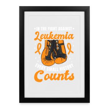 Mois de la leucémie Illumination Septembre Tenue orange - Affiche encadrée (27 × 37 cm) - noir - Devant