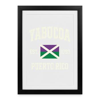 Yabucoa Puerto Rico Est. 1793 Vintage Pride - Framed poster (27 × 37 cm) - black - Front