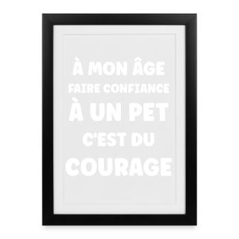 Confidence in a Fart — Courage at Any Age - Framed poster (27 × 37 cm) - black - Front