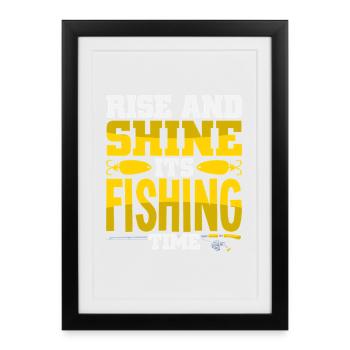 Pêcheur sportif pêcheur pêcheur Pêcheur Dit - Affiche encadrée (27 × 37 cm) - noir - Devant