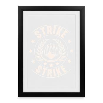 Bowling - Affiche encadrée (27 × 37 cm) - noir - Devant
