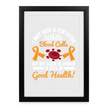 Leukemia Education Fighter for Hope & Strength - Framed poster (27 × 37 cm) - black - Front