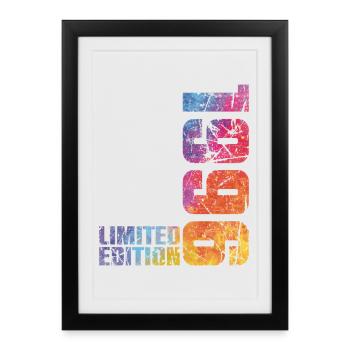 30ème Anniversaire Homme Femme 30 ans 1996 Cadeau - Affiche encadrée (27 × 37 cm) - noir - Devant