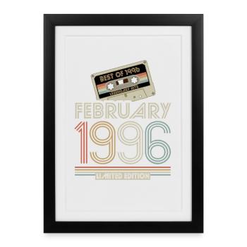 Meilleur de février 1996 Cassette | Édition limitée - Affiche encadrée (27 × 37 cm) - noir - Devant