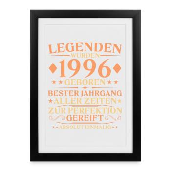 30e anniversaire Unique 1996 Né - Affiche encadrée (27 × 37 cm) - noir - Devant