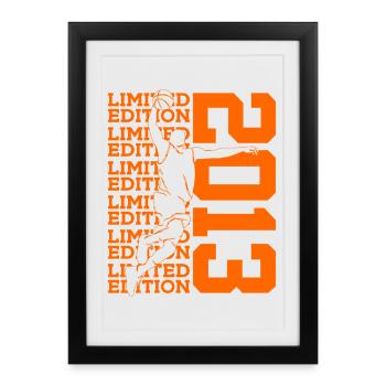 ÉDITION LIMITÉE 2013 BASKETBALL 13E ANNIVERSAIRE - Affiche encadrée (27 × 37 cm) - noir - Devant