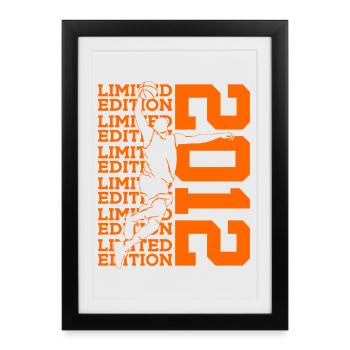 ÉDITION LIMITÉE 2012 BASKETBALL 14E ANNIVERSAIRE - Affiche encadrée (27 × 37 cm) - noir - Devant