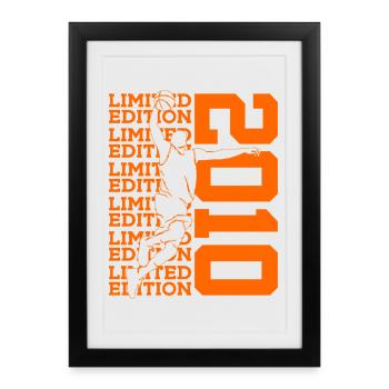 ÉDITION LIMITÉE 2010 BASKETBALL 16E ANNIVERSAIRE - Affiche encadrée (27 × 37 cm) - noir - Devant