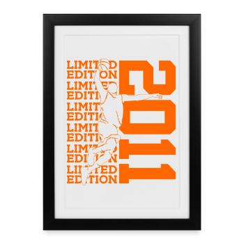 ÉDITION LIMITÉE 2011 BASKETBALL 15E ANNIVERSAIRE - Affiche encadrée (27 × 37 cm) - noir - Devant