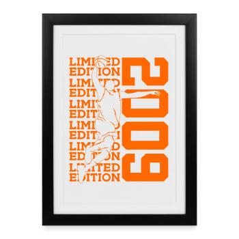 ÉDITION LIMITÉE 2009 BASKETBALL 17E ANNIVERSAIRE - Affiche encadrée (27 × 37 cm) - noir - Devant