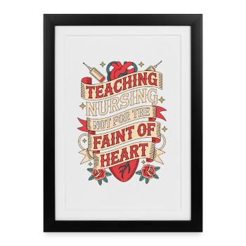 Enseignant en soins infirmiers enseignant en soins infirmiers - Affiche encadrée (27 × 37 cm) - noir - Devant