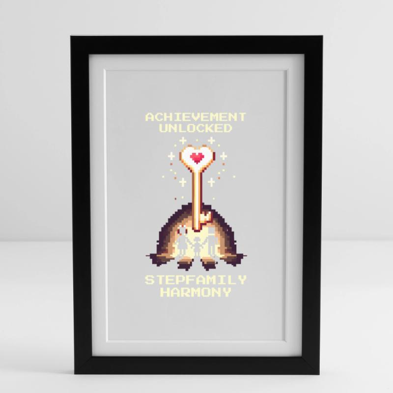 Harmonie Patchwork Débloquée | Patchwork Affiche encadrée (27 × 37 cm)