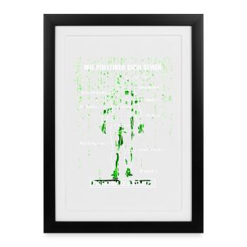 Contribuable pour erreur système - plan de démantelage matriciel - Affiche encadrée (27 × 37 cm) - noir - Devant