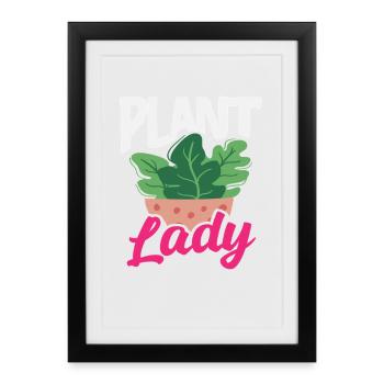 Amoureux des plantes plantant des succulentes - Affiche encadrée (27 × 37 cm) - noir - Devant
