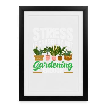 Amoureux des plantes Jardinage Jardiniers Plantes - Affiche encadrée (27 × 37 cm) - noir - Devant