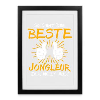 Juggler Gift Idea - Framed poster (27 × 37 cm) - black - Front