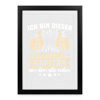 Dictons du capitaine - Affiche encadrée (27 × 37 cm) - noir - Devant