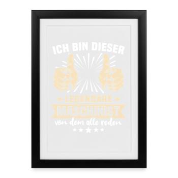 Dictons des machinistes - Affiche encadrée (27 × 37 cm) - noir - Devant