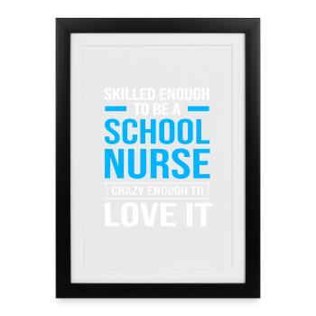 Médecine de l’Hôpital des Infirmières Scolaires - Affiche encadrée (27 × 37 cm) - noir - Devant