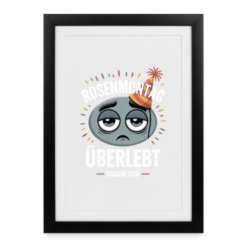 Le Lundi Grassolé survit à l’édition 2026 du Carnaval - Affiche encadrée (27 × 37 cm) - noir - Devant