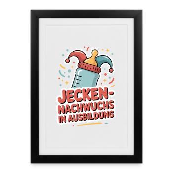 Jecken Offspring In Training Carnival Baby - Framed poster (27 × 37 cm) - black - Front
