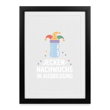Jecken Offspring In Training Carnival Baby - Framed poster (27 × 37 cm) - black - Front