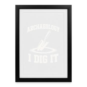 Archéologie Je creuse - Affiche encadrée (27 × 37 cm) - noir - Devant