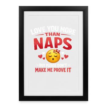 Funny Napping Sleep Lazy Tired Nap Time Humor - Framed poster (27 × 37 cm) - black - Front
