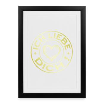 Je t’aime, mon cœur - Affiche encadrée (27 × 37 cm) - noir - Devant
