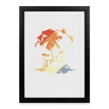 Vintage Trapset Drawing - Framed poster (27 × 37 cm) - black - Front