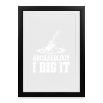 Archéologie Je creuse - Affiche encadrée (27 × 37 cm) - noir - Devant
