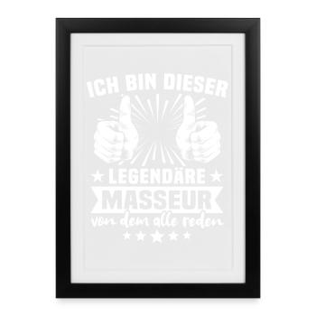Masseur Legend - Framed poster (27 × 37 cm) - black - Front