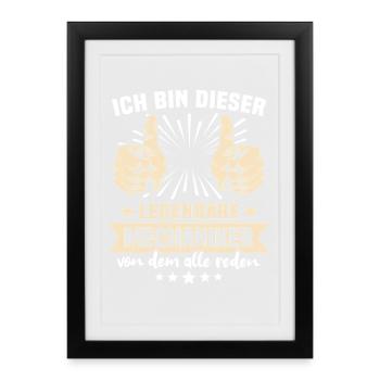 Dictons mécaniques - Affiche encadrée (27 × 37 cm) - noir - Devant