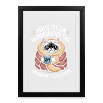 A wonderful day to leave me alone in the office - Framed poster (27 × 37 cm) - black - Front