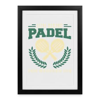 Padel game I PREFER PADEL TO HIKING - Framed poster (27 × 37 cm) - black - Front