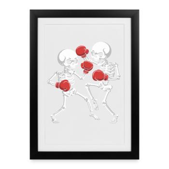 Skeleton Boxer Duel - Framed poster (27 × 37 cm) - black - Front