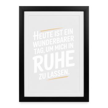 A wonderful day to leave me alone in the office - Framed poster (27 × 37 cm) - black - Front