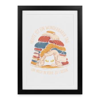 A wonderful day to leave me alone in the office - Framed poster (27 × 37 cm) - black - Front