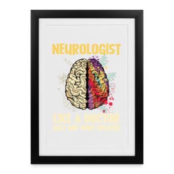 Neurologist Genie – Much Smarter - Framed poster (27 × 37 cm) - black - Front