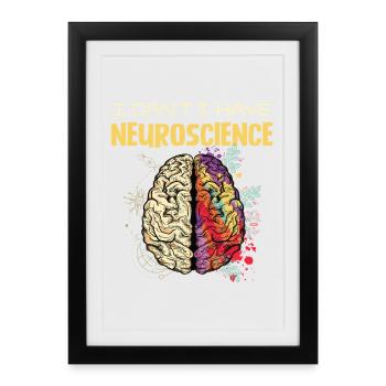 Neuroscience Brain Colors Design - Framed poster (27 × 37 cm) - black - Front